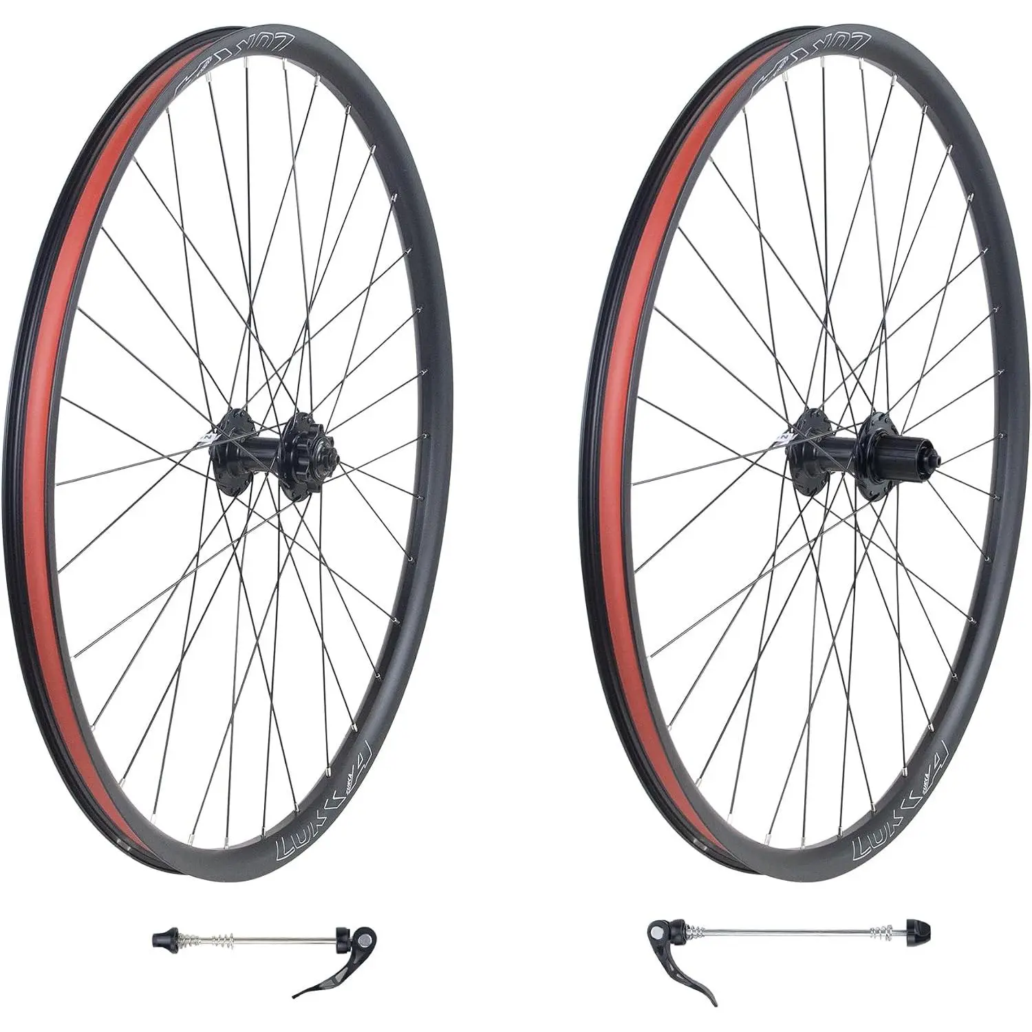 26/27.5/29 Inch MTB Wheel Set Aluminium Alloy Double Wall Rims for Mountain , Wheelsets with Bearing Hubs for DISC  compatibes with 7/8/9/10/11 Speeds Cassette