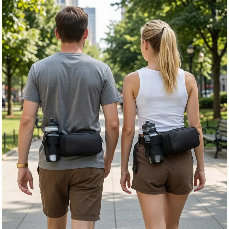 Unisex Waterproof Cloth Running Waist Bag - Large Capacity, Adjustable, Lightweight, Urban Simplicity Design - Portable Workout Pouch for Morning Exercise, Outdoor Travel