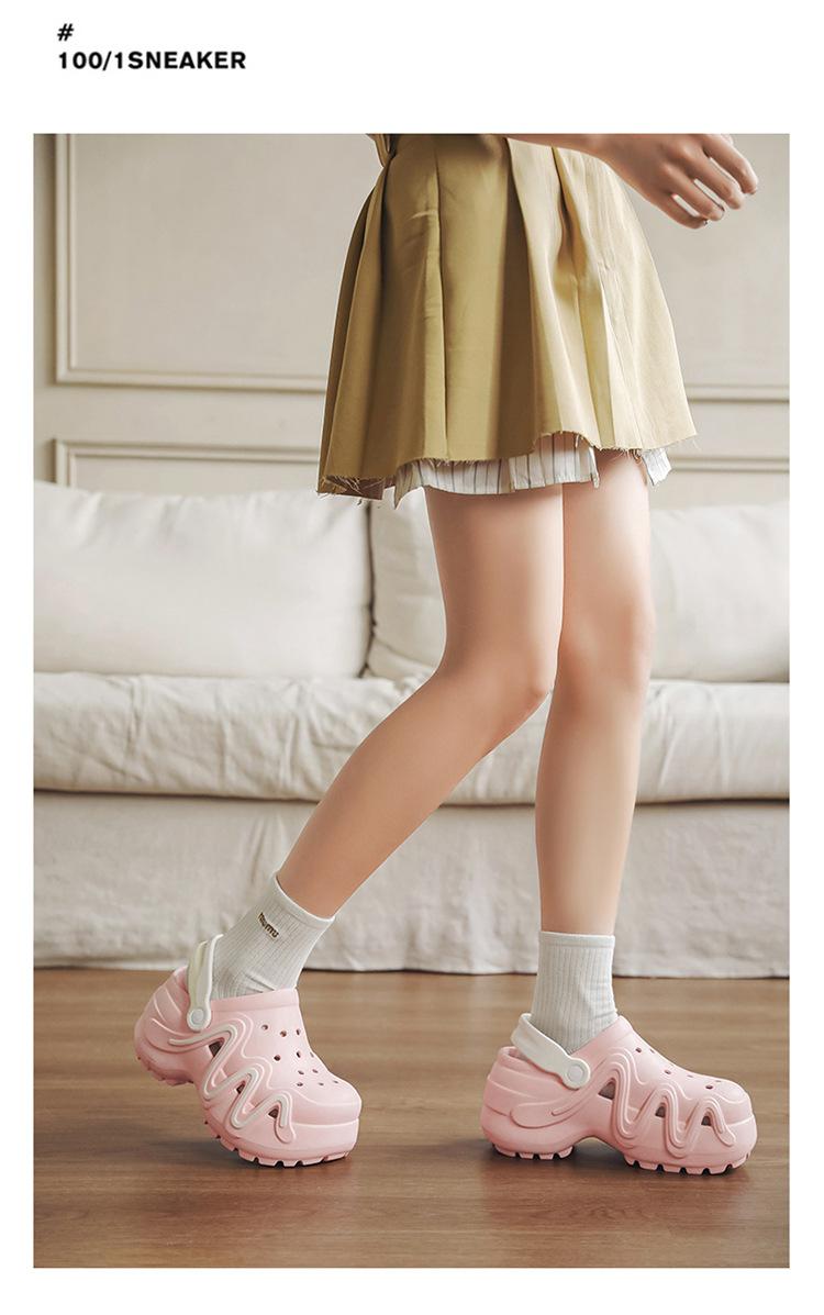 Women's Platform Clogs, Summer New Thick Sole Non-Slip Breathable Closed Toe Sandals, Fashion Casual Outdoor Beach Slippers arch support clog comfortable mule