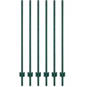 Heavy Duty U-Channel Steel Fence Posts for Garden & Yard, Weather-Resistant, No Dig, Easy Installation, Perfect for Garden, Yard, Farm, and Outdoor Wire Fencing