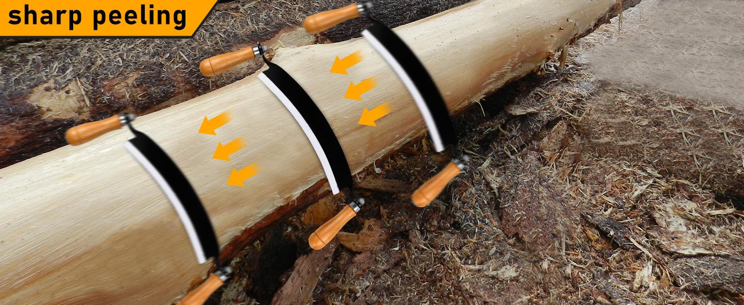 10 in Draw Knife,Felled Draw Shave Knife, Curved Draw Knife Draw Shave Tool Woodworking Debarking Hand Tool, Wood Razor Shaving Wood Barking Tool,Bark Peeler, Drawing Knife, Draw Shave, Shaving Knife