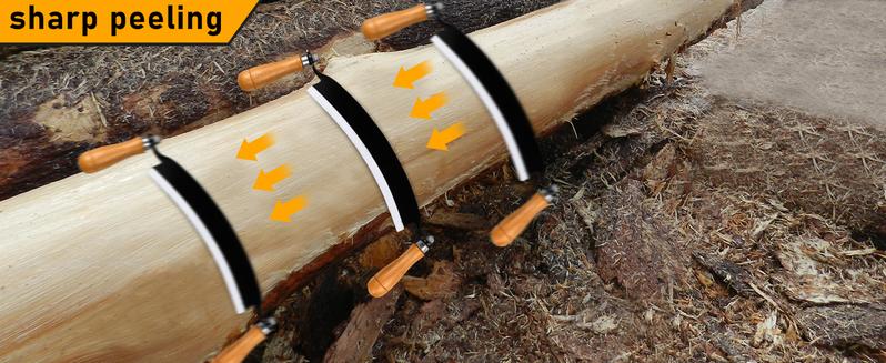 10 in Draw Knife,Felled Draw Shave Knife, Curved Draw Knife Draw Shave Tool Woodworking Debarking Hand Tool, Wood Razor Shaving Wood Barking Tool,Bark Peeler, Drawing Knife, Draw Shave, Shaving Knife