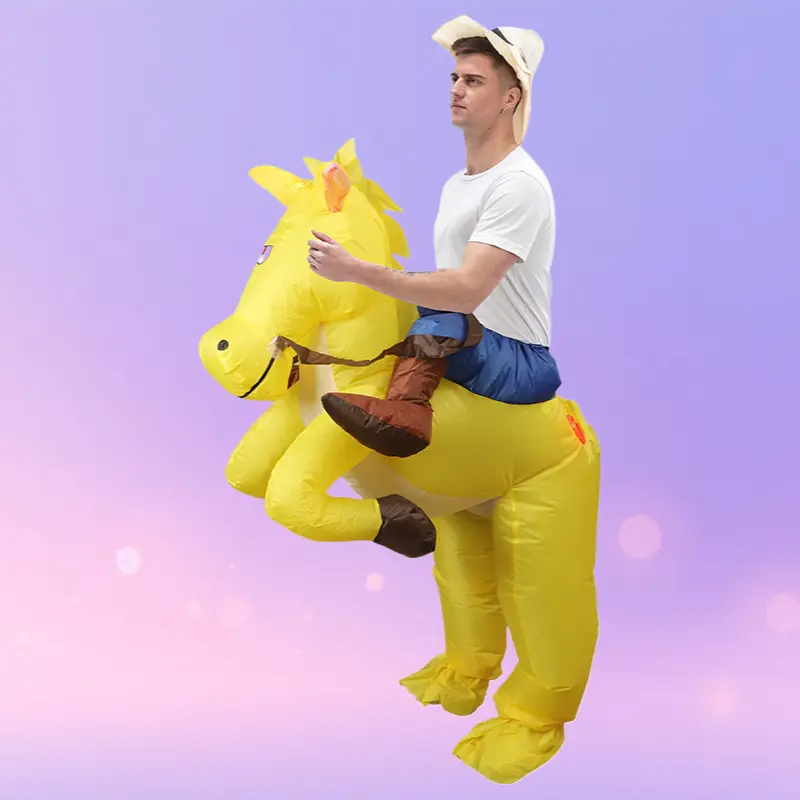 Inflatable Horse Costume Halloween Performance Prop Christmas Funny Animal Parent Child Mascot Inflatable Outfit