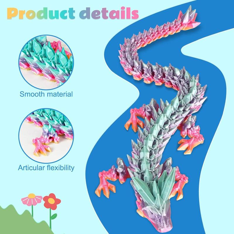 1pcs 3D Printed Dragon Egg with Dragon Inside, Mystery Crystal Dragon Egg for Easter Basket Stuffers, Easter Basket Essentials, Home Office Desktop Decor for Easter, Valentine's Day and New Year