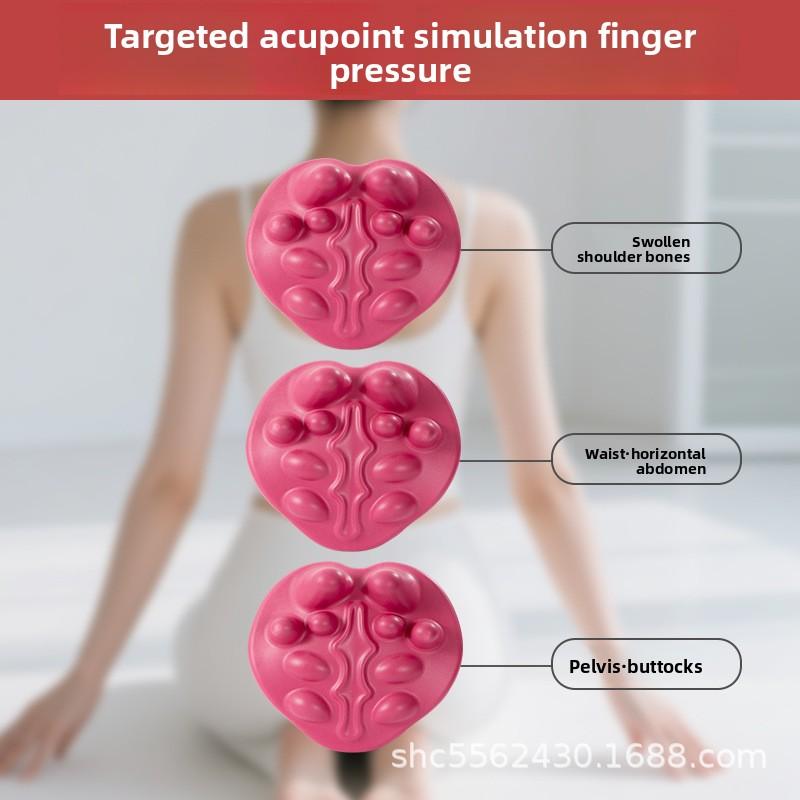 Multifunctional Ergonomic Massage Cushion, Acupressure Pillow for Shoulder Blade Relief & Back Muscle Relaxation