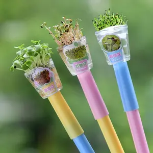 3pcs Creative DIY Mini Potted Plant Pen - Cute All-Needle Black Gel Pen, Aesthetic Stationery & Perfect Gift for Office and School