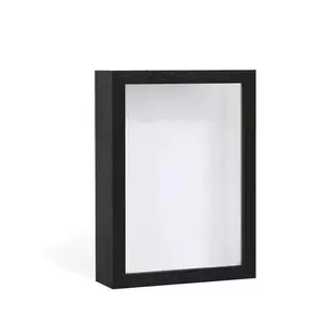 Wood Shadow Box Frame, 3.5cm Depth Dried Flower Display Frame for Home Tabletop Decor