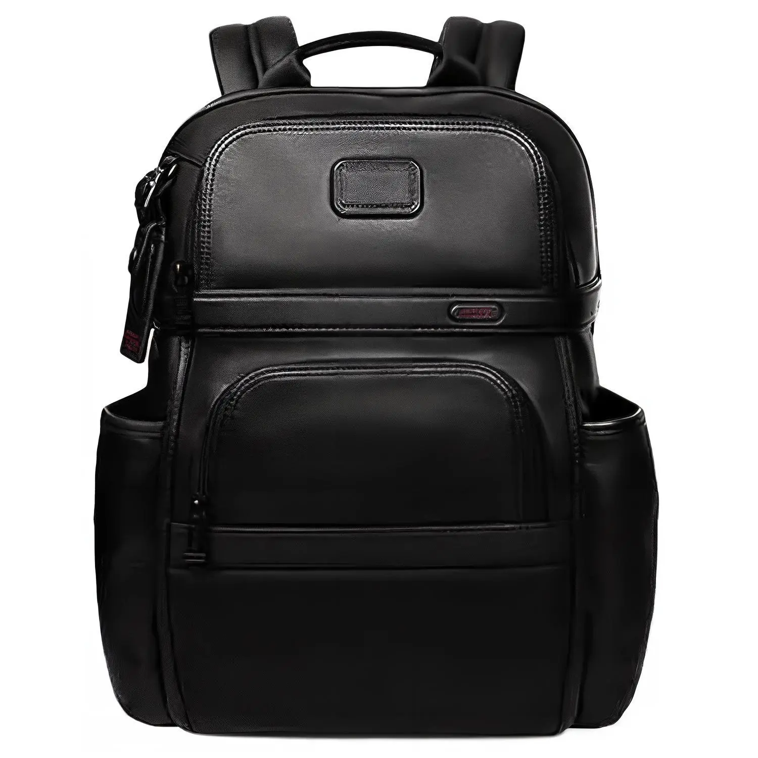 TUMI Leather Business Casual Backpack for Men, Large Capacity, Black