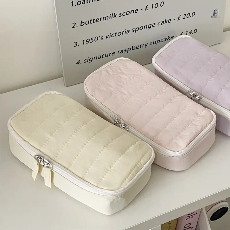 Macaron‑Style Vertical Strip Pencil Pouch, High‑Capacity Portable Student Stationery Bag, Minimalist Good‑Looking Pen Case for School Daily Use