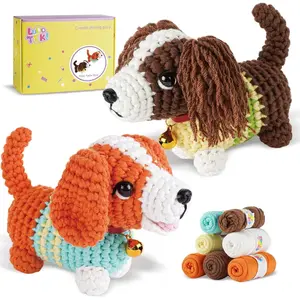 Crochet Kit for Beginners, Crochet  Kits,Crocheting Kit for Starters with Step-by-Step Video Tutorials, Beginner Crochet Kits for Adults(2 Pack )