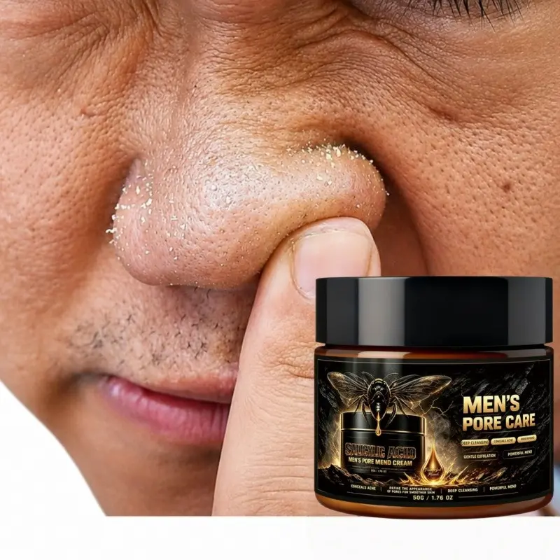 Men's Deep Pore Cleansing Cream, Removes Excess Oil and Impurities, Gentle Face Wash, Improves Rough Skin Texture, Daily Skincare for Men