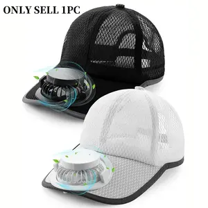 USB RechargeableCoolingBaseballCapWith3Speed Adjustable FanBreathable QuickDryMeshSun Hat Adjustable Unisex Street Hip Hop Printed Hat UV ProtectionOutdoorHatForFishingRacing MusicFestivalGraduationPerfectValentineGiftForMenWomenCouplesChineseTranslation