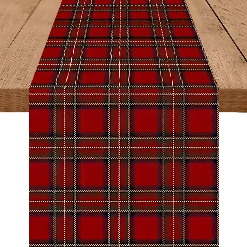 Christmas Tablecloth, and Plaid Design, Scottish Style, Holiday Kitchen Decor, Classic Pattern, Perfect for Christmas and Thanksgiving