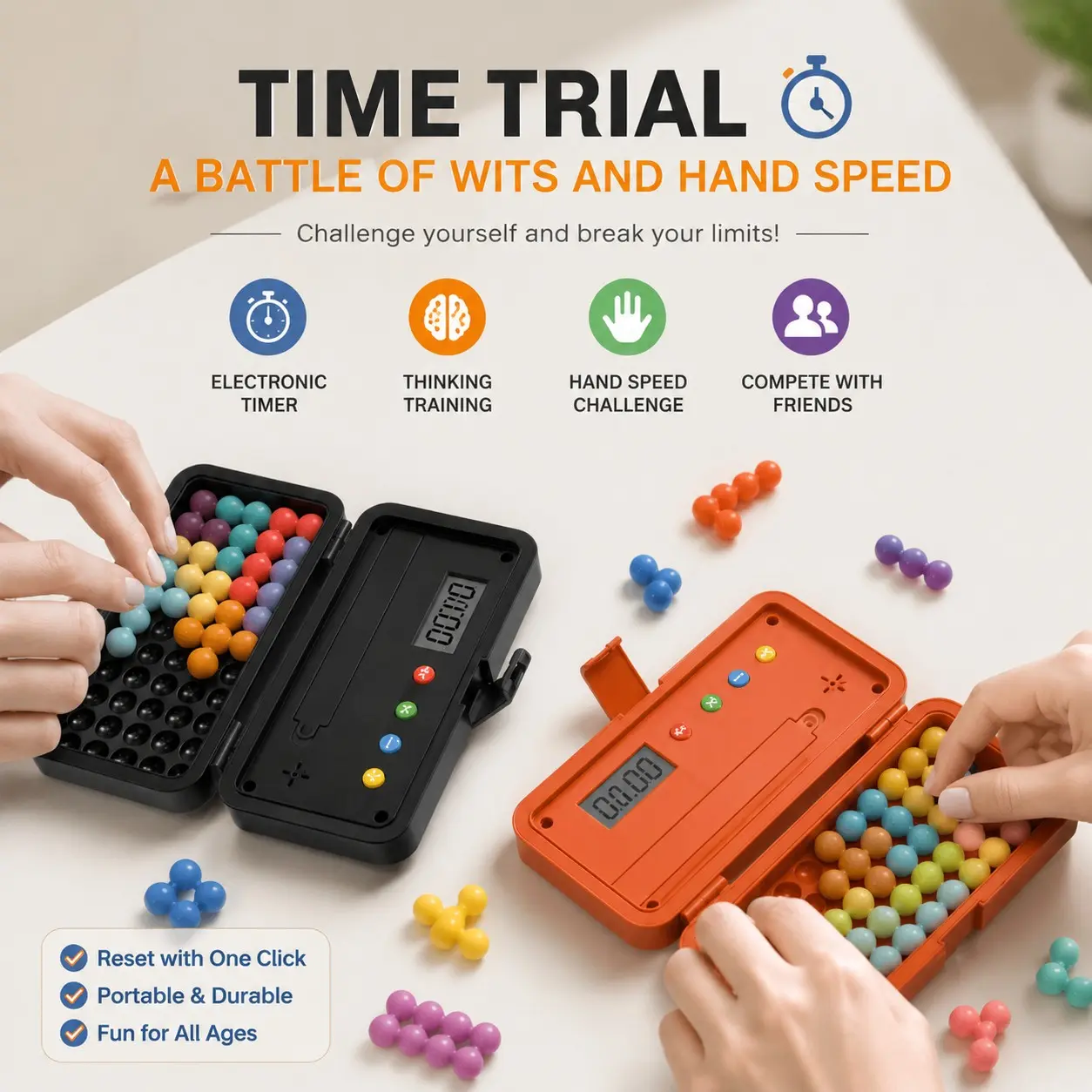 Brain-Boosting Jigsaw Puzzle Toy, Timed Challenge, 2D/3D Logic Puzzles, Cognitive Development, Aaa Batteries Required, Kids' Educational Game