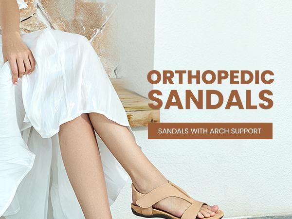 Orthopedic Sandals for Women Comfortable Beach Orthotic Sandals with Arch Support