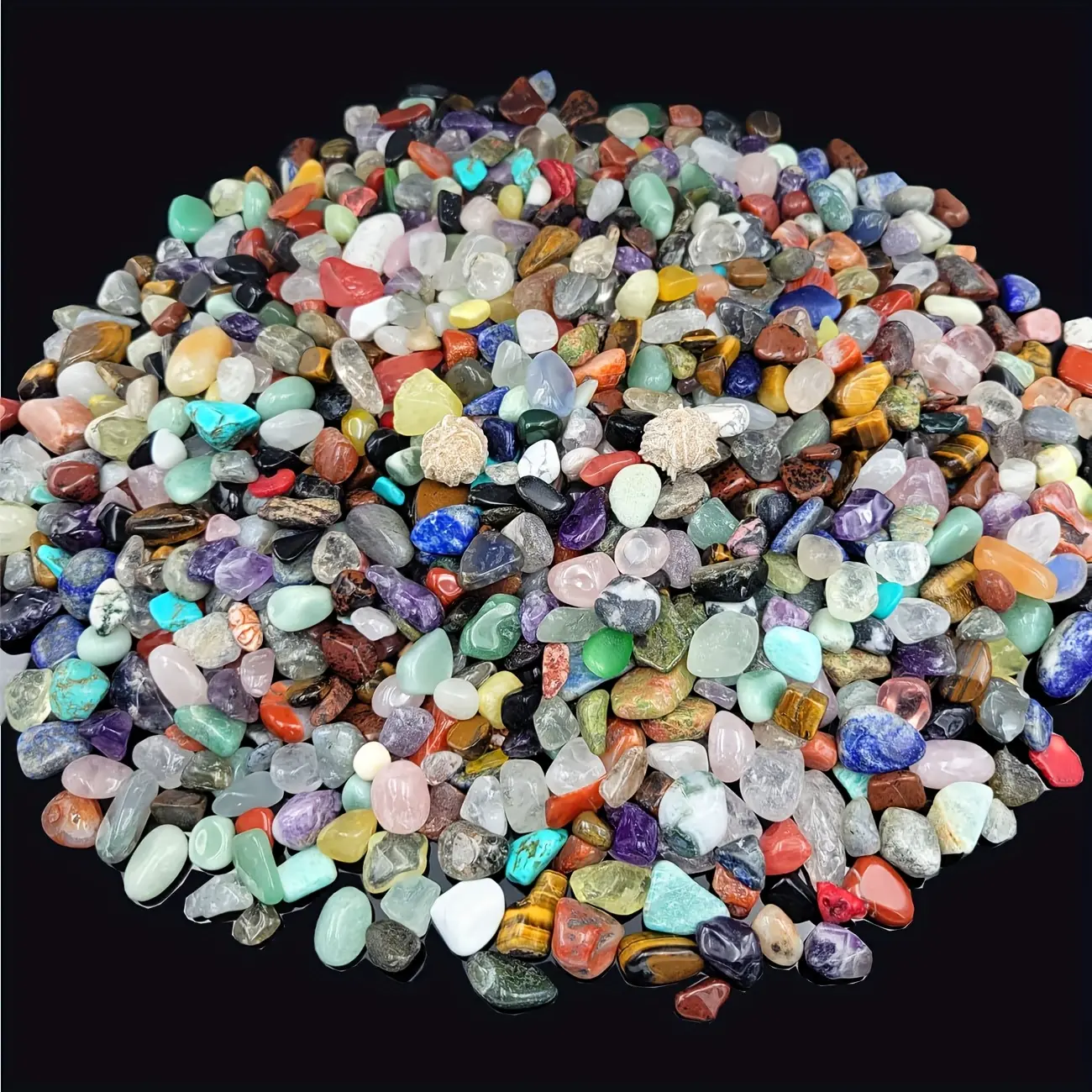 800pcs+ (3Lb) Gemstones And Crystals Set, 30Kinds+ Bulk Rocks And Minerals Science Kit, Rocks Collections, Tumbled Chips Crystals, Crushed Stones