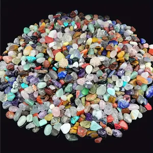 800pcs+ (3Lb) Gemstones And Crystals Set, 30Kinds+ Bulk Rocks And Minerals Science Kit, Rocks Collections, Tumbled Chips Crystals, Crushed Stones