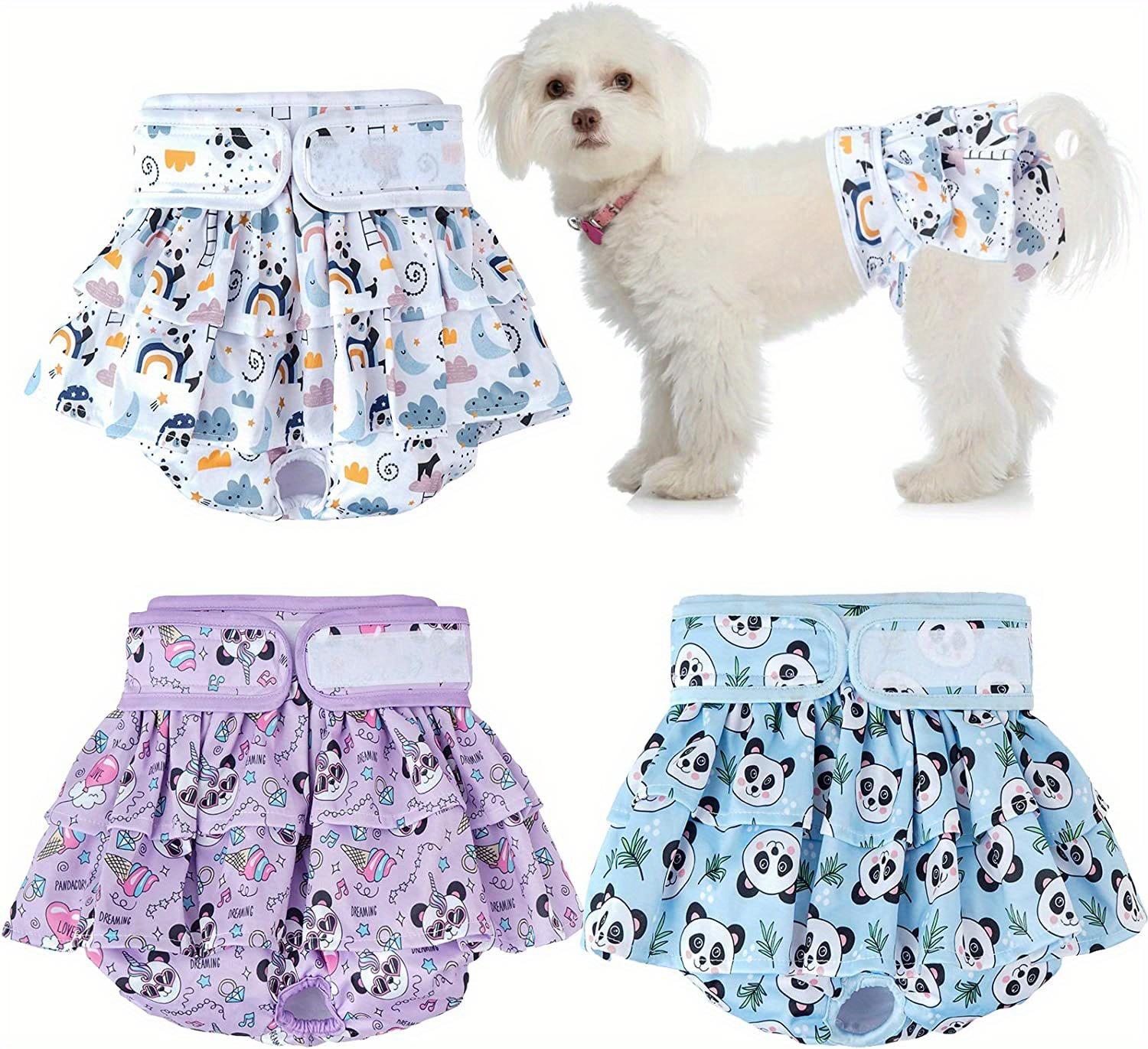 Reusable Washable Female Dog Diapers - High Absorbency and Leak-Proof for Puppies and Adult Dogs - Perfect for House Training and Incontinence