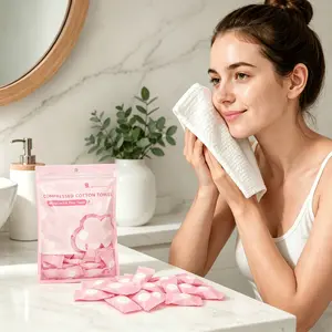 Compressed Towel 100 PCS Mini Tablets Disposable Portable Face Towel Thicken Coin Tissue Eco-Friendly for Travel, Camping, Hiking, Sport, Beauty, Home Hand Cloths, Outdoor Activities