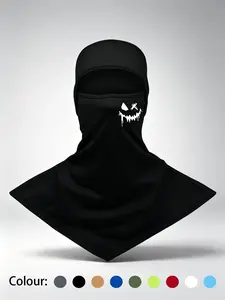 1pc/3pcs New Arrival Balaclava Smiling Face Printing Full Face Mask Outdoor Sunscreen Dust Hood Balaclava Hat Unisex Sweat Absorbing Breathable Quick Drying Neck Shawl Cycling Mask for Motorcycle Riding Fishing Outdoor Activities