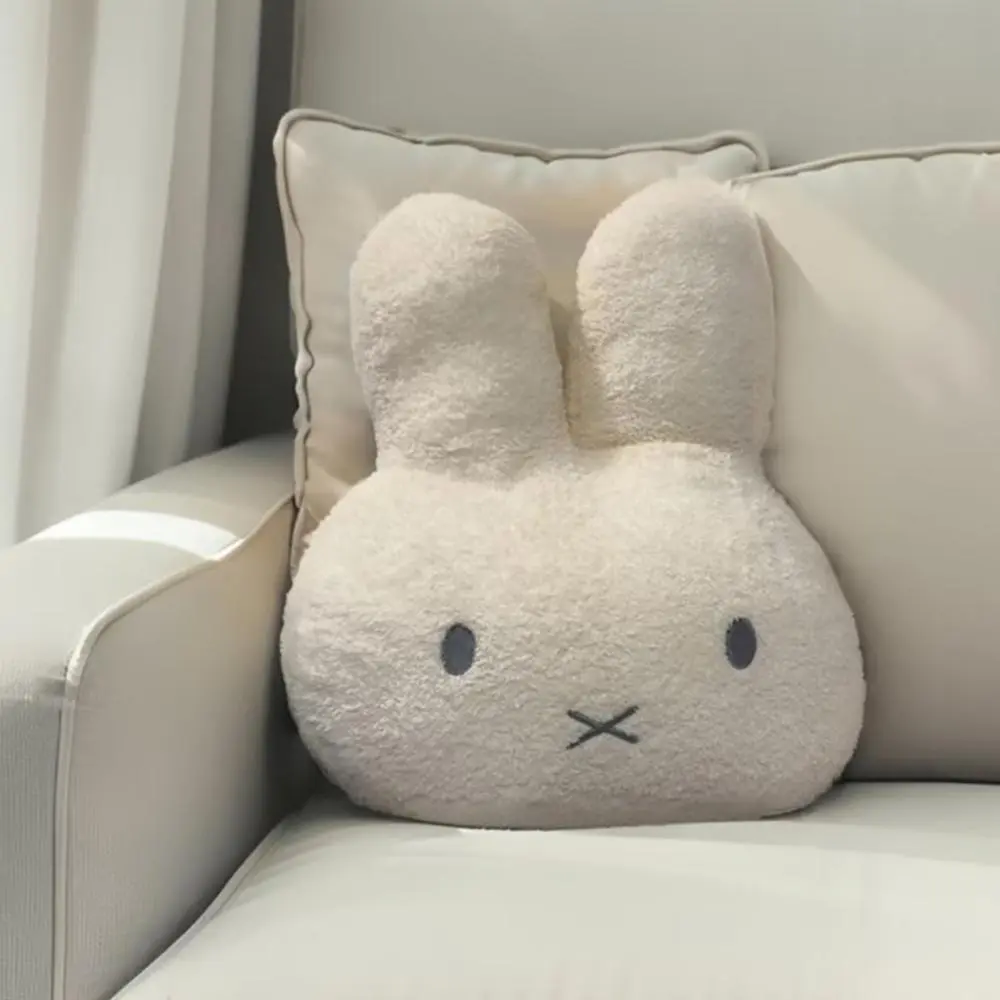 1pcs Soft Cushioned Kawaii Miffy Rabbit Plush Pillow, High-Quality Cotton-Filled Indoor Home Decor, Bedroom Sofa Cushion for Girls, Festival Gift, Cartoon, Kawaii Plush
