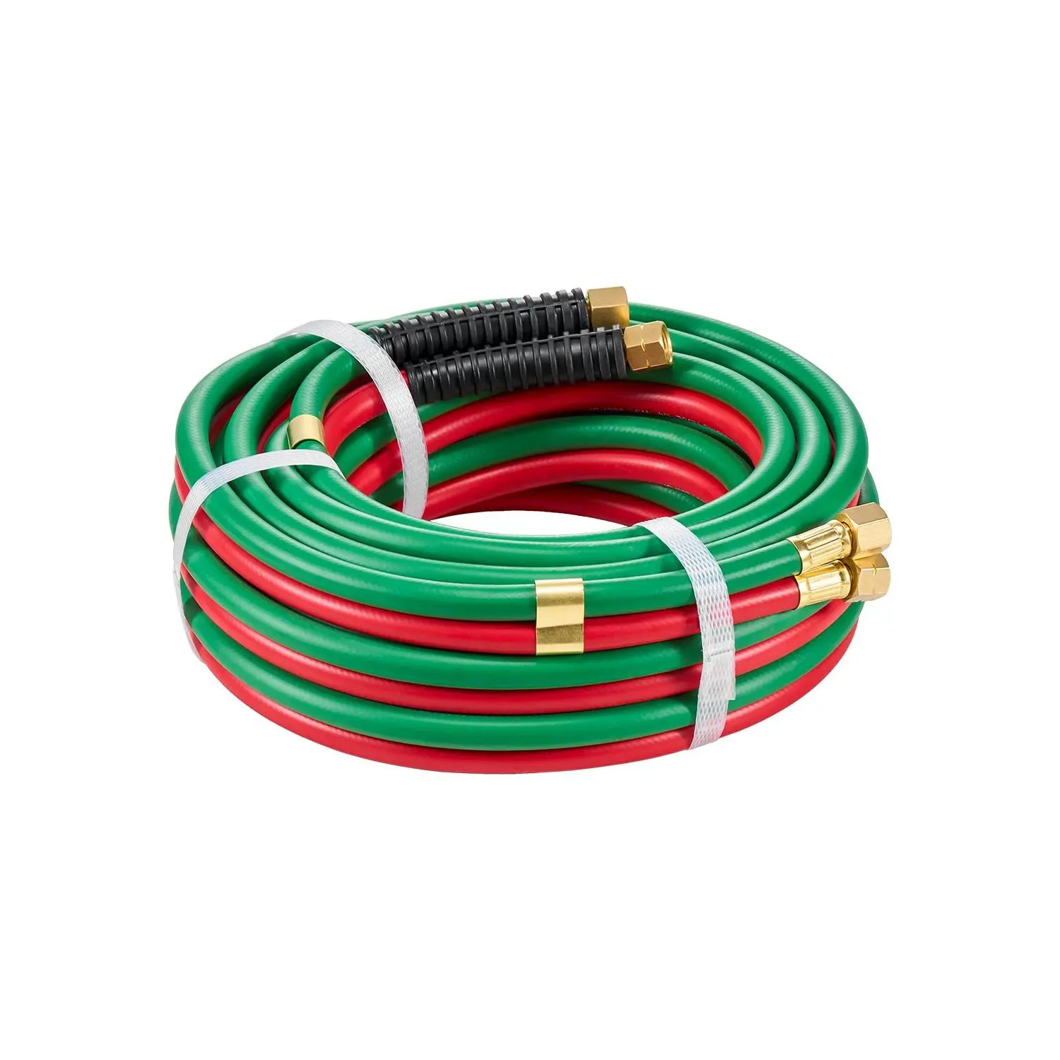 VEVOR Oxygen Acetylene Hose, 1/4-Inchx 25FT Oxy Acetylene Hose with 9/16"-18 B Fitting, 300PSI T Grade Welding Cutting Torch Twin Hose, Compatible with Oxygen, Acetylene, Propane and Other Fuel Gases