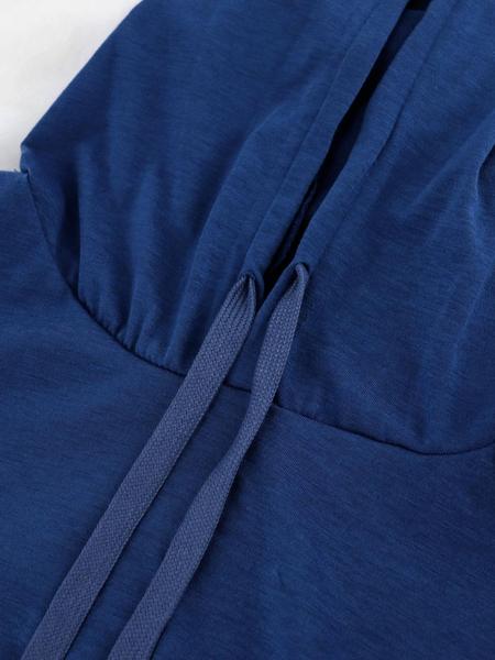 Women's Plain Drawstring Hooded Tank Dress, Casual Pocket Sleeveless Maxi Dress for Summer, Fashion Women's Clothing for Daily Wear