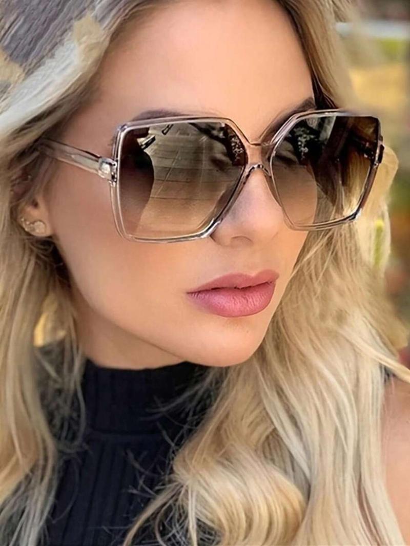 Women's Ombre Tinted Lens Full Frame Sunglasses, Trendy Casual Sunglasses for Everyday Use, Fashion Accessories for Outdoor Activities, Vintage Ombre Sunglasses