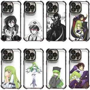 Code Geass Lelouch C.C. Anime Shockproof Phone Case for iPhone 11/12/13/14/15/16/17 Pro Max Pro Plus & Samsung S23/S24/S25/S26 Ultra Plus Great Gift for Classic Anime Fans