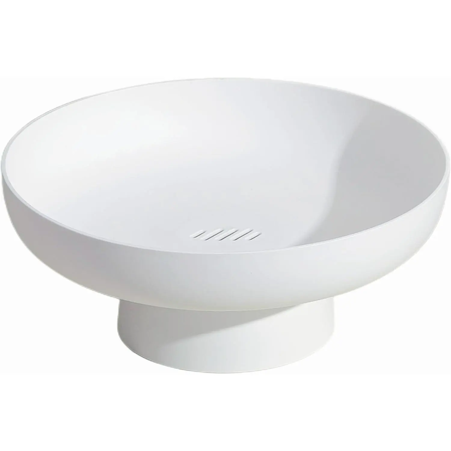 Round Stand-Up White Modern Hollow Synthetic Kitchen Storage Organiser - Countertop Stand for Kitchen Counter, Dining Room Decor Centerpiece