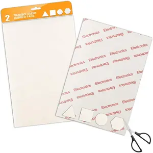 Rubber Non Slip Pads Self-Stick 2 count Translucent Rubber Pads Anti Skid 4x6 inch