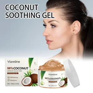 Viareline Coconut Moisturizing Gel, Deep Hydration Relieve Dryness, Nourish & Refine Facial Skin