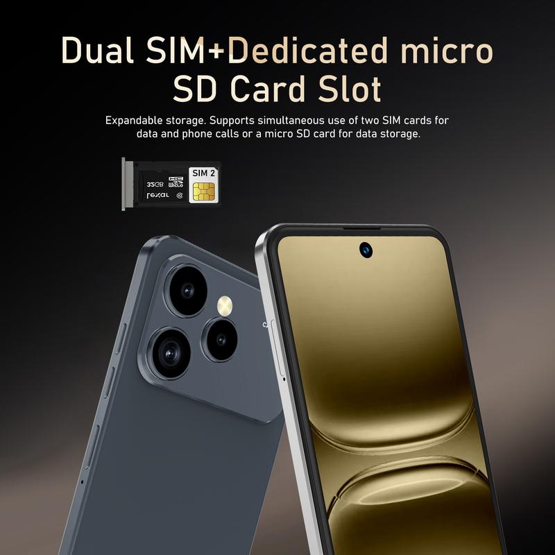 FUFFi-M17 Pro 4G Smartphone, 6.56-Inch Screen, 3GB RAM + 32GB ROM, Quad-Core Processor, Android 10.0, Dual SIM Card, 2+2MP Dual Camera, 3100mAh Battery, Stylish Phone, Android System