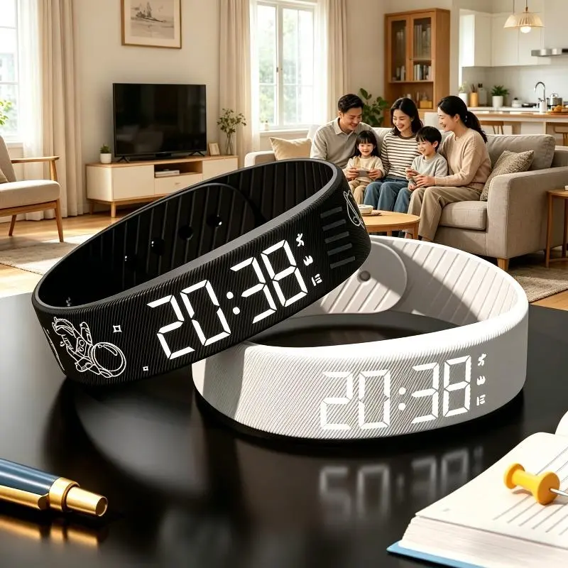 Unisex Round Minimalist Multifunctional Electronic Watch - Alarm Clock, Pedometer, Timer, Luminous Hands, Comfortable Sporty Mini Watch for Students, Ideal Unique Cool Gift for Him, GF, Adults & Mini Useful Item, Gifts For Him, Gf Gift