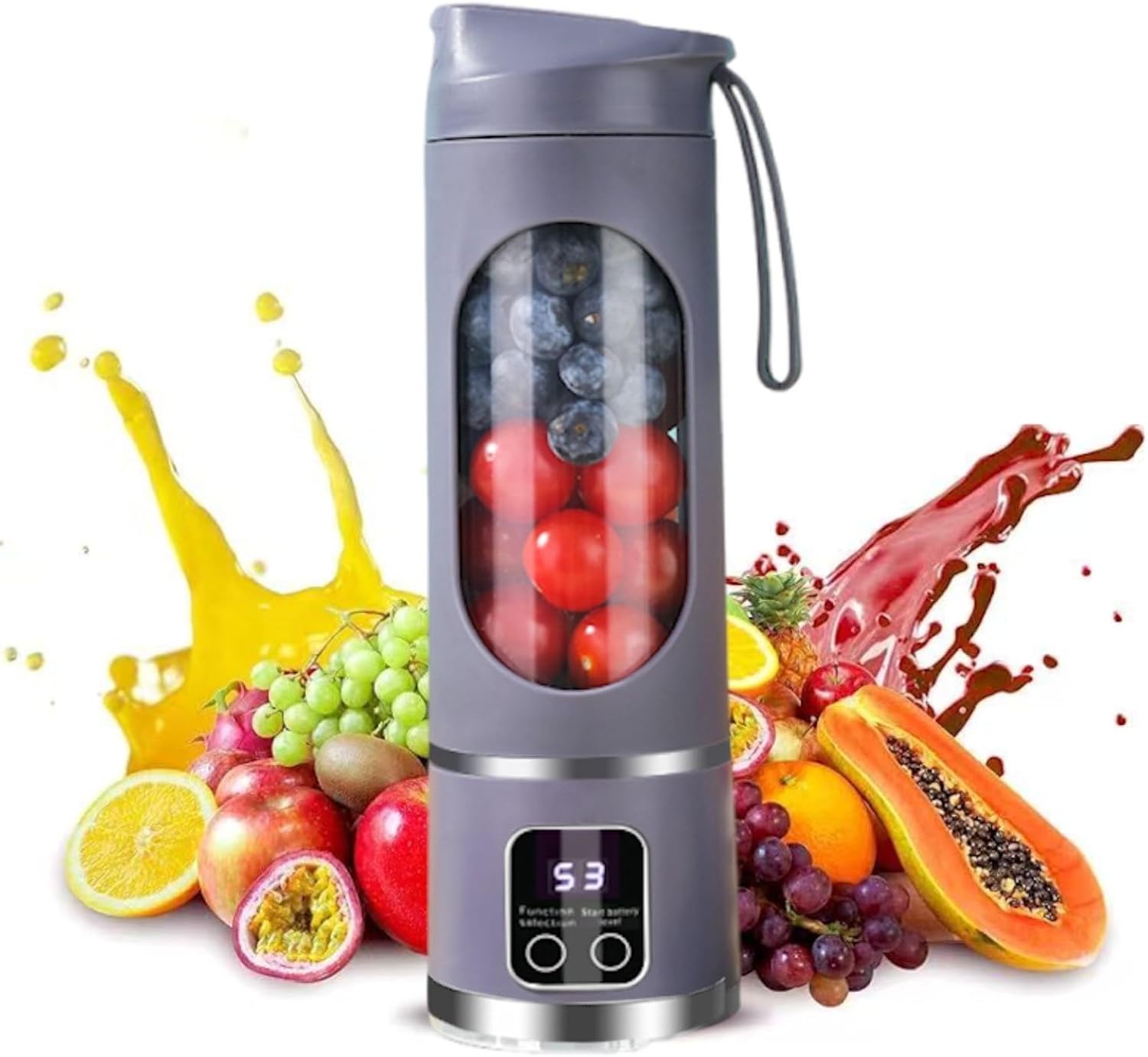 350ml Portable Blender, Personal Smoothie Blender for Shakes and Smoothies, Waterproof Mini Blender for Home, Kitchen, Travel