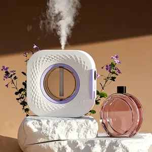 Home Automatic Timer Mist Aromatherapy Machine, 1 Diffuser with 1 Essential Oil, Type-C Rechargeable, 4 Spray Modes, Shangri-La Lavender Peach Fragrance, Suitable for Living-room Bedroom Hotel Office, Aromatherapy Diffusers