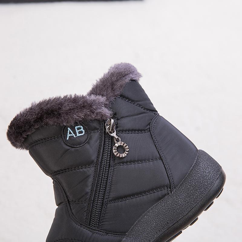 Womens Warm Fur Lined Winter Snow Boots Waterproof Ankle Boots Outdoor Booties Comfortable Shoes for Women Black SpringStatements