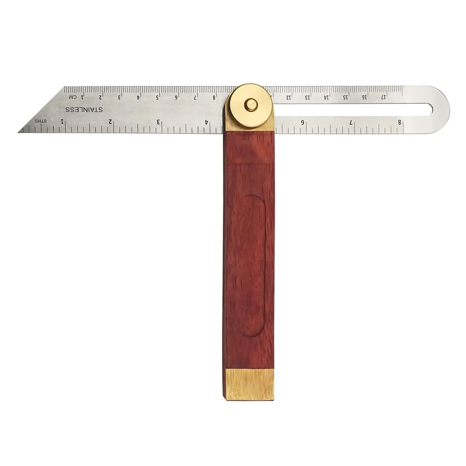 Bevel Gauge, Sliding Bevel Gauge, 8 Inch T Bevel Angle Finder with Wooden Handle T Measurements Ruler for for  Carpenter