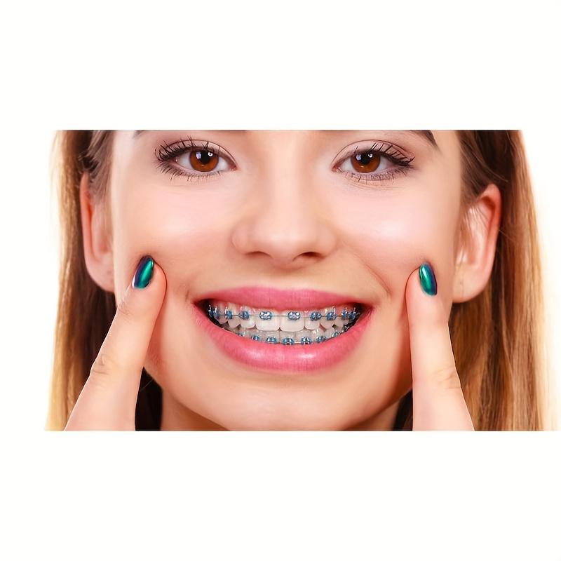 Colorful Temporary Teeth Decorations |                      Braces with Rubber Bands & Stainless Steel |                       Vibrant Party Style for Halloween, Thanksgiving, Christmas |                       Durable, Easy-to-Use Beauty Retouching Gear M