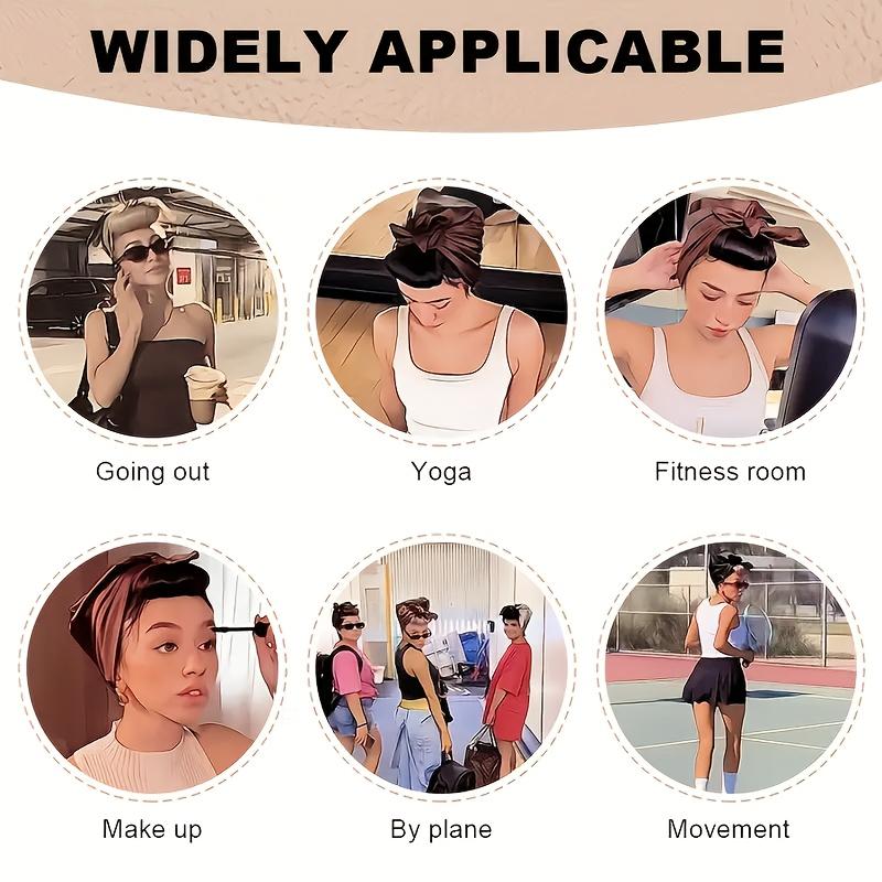 Hair Curlers Set, 4pcs - No Heat Overnight Curls, 3 Styling Rods & Scarf, Effortless Curls for All Hair Types, -Adult, Ideal Gift