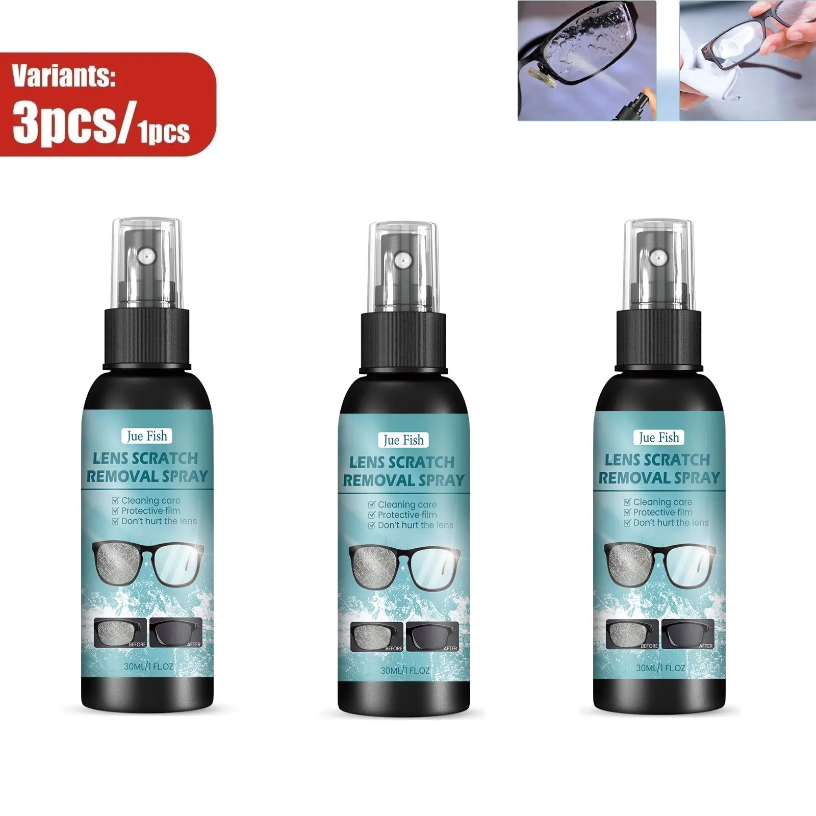 Lens Scratch Removal Spray,scratch remover for sunglasses, Lens Scratch Remover, Glasses Lens Cleaning Spray for Sunglasses Screen Cleaning Tool