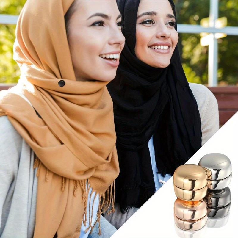 8 Pairs Magnets Strong Hijab Pins Women Safety Pins for Dress Cleavage Pinless Muslim Strength Magnetic Scarf Pins Buttons for Women Multi-use Colorful Small Magnetic Hijab