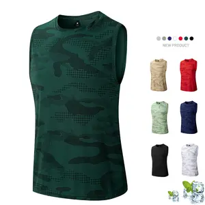 2026 Summer New Camo Print Men's Thin Ice Silk Quick-Dry Loose Vest, Casual Sports Sleeveless T-Shirt Basketball Jerseymen clothing shirts for men men's t shirts tiktok shop deals today