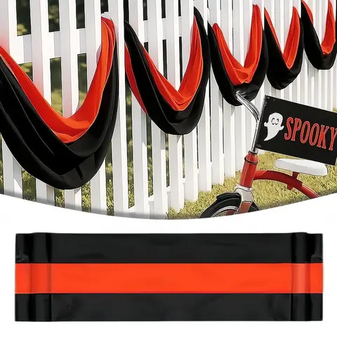 1pcs 2x20 Feet Halloween Banner Decoration, Spooky Banner, Outdoor Home Garden Decor, Doorway Ornament, Festive Celebration Decorations