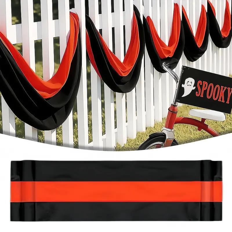 1pcs 2x20 Feet Halloween Banner Decoration, Spooky Banner, Outdoor Home Garden Decor, Doorway Ornament, Festive Celebration Decorations
