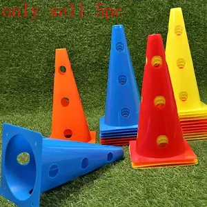5 Pack 32cm Marking Cones Obstacle Course Training Equipment, Durable Portable Versatile Bright Visibility Traffic Control Poles for Soccer Basketball Playing Field Practice Cones for Sports