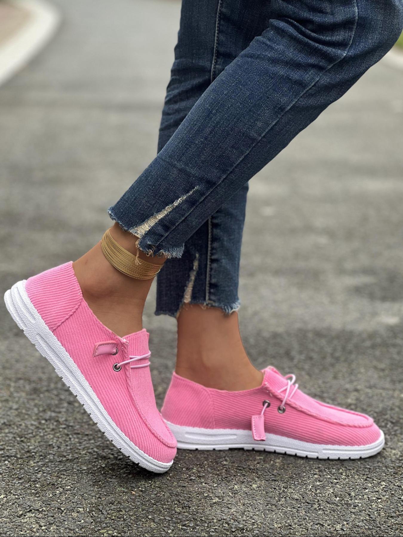 Women's Fashionable Slip-on Sneakers, Casual Comfortable Breathable Sports Shoes, Female All-match Round Toe Shoes for Daily Wear Walking Shoes Footwear, Trending sneakers, Casual Trendy Flat