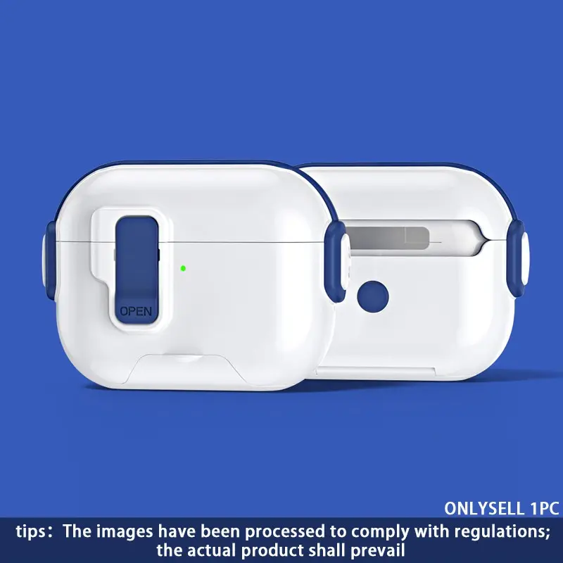 Pure Color Buckle Switch Design Anti-Drop Earphone Case, Compatible with AirPods Pro3, AirPods 4, AirPods Pro2, AirPods 3