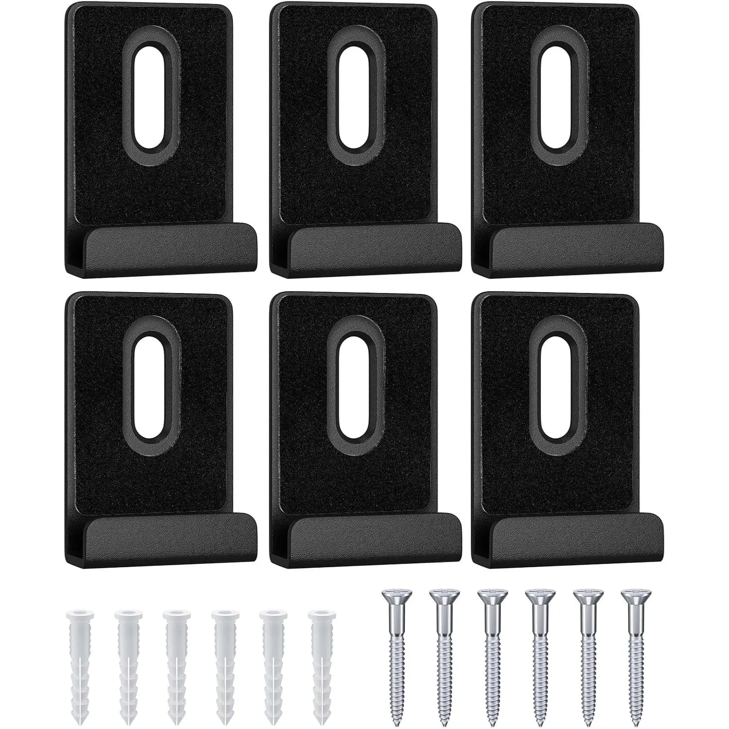 6 count Metal Mirror Clips for Wall Mounting, Mirror Holder Clips Heavy Mirror Hangers for The Wall (Black)