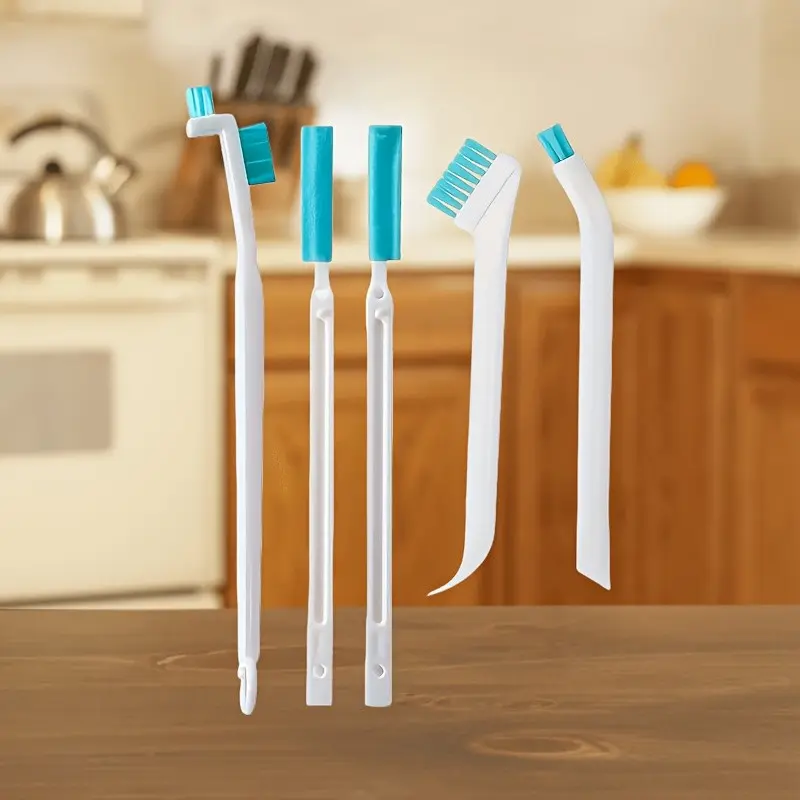 5 Pcs Cleaning Brushes, Long Handle Narrow Bristles, Ideal for Fish, Straws, Milk Bottles, Glass Tubes, Kitchen Cleaning Tools